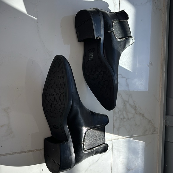 Coach Black Ankle Boots Size 6.5 - Picture 5 of 7
